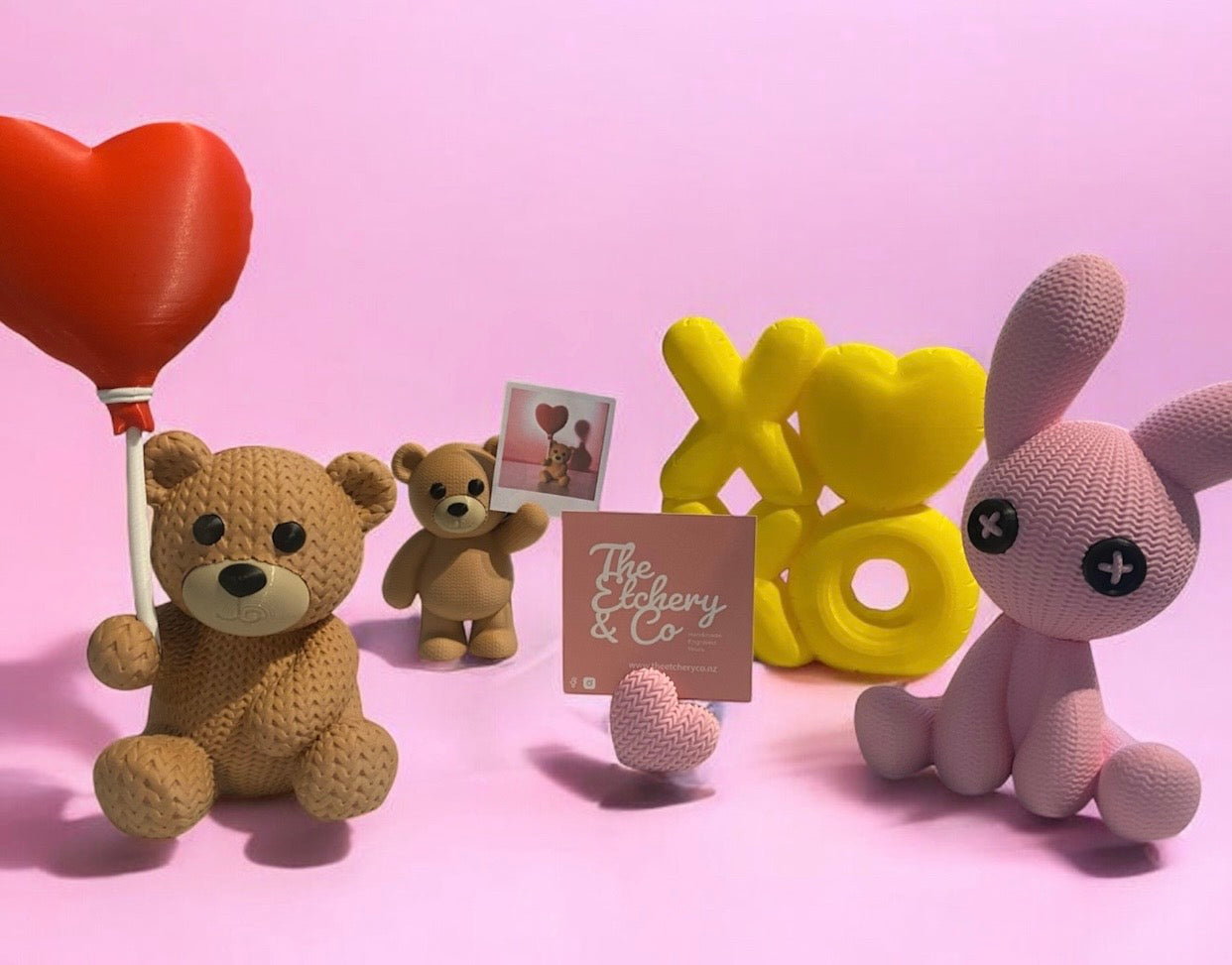 Knitted Heart Bear