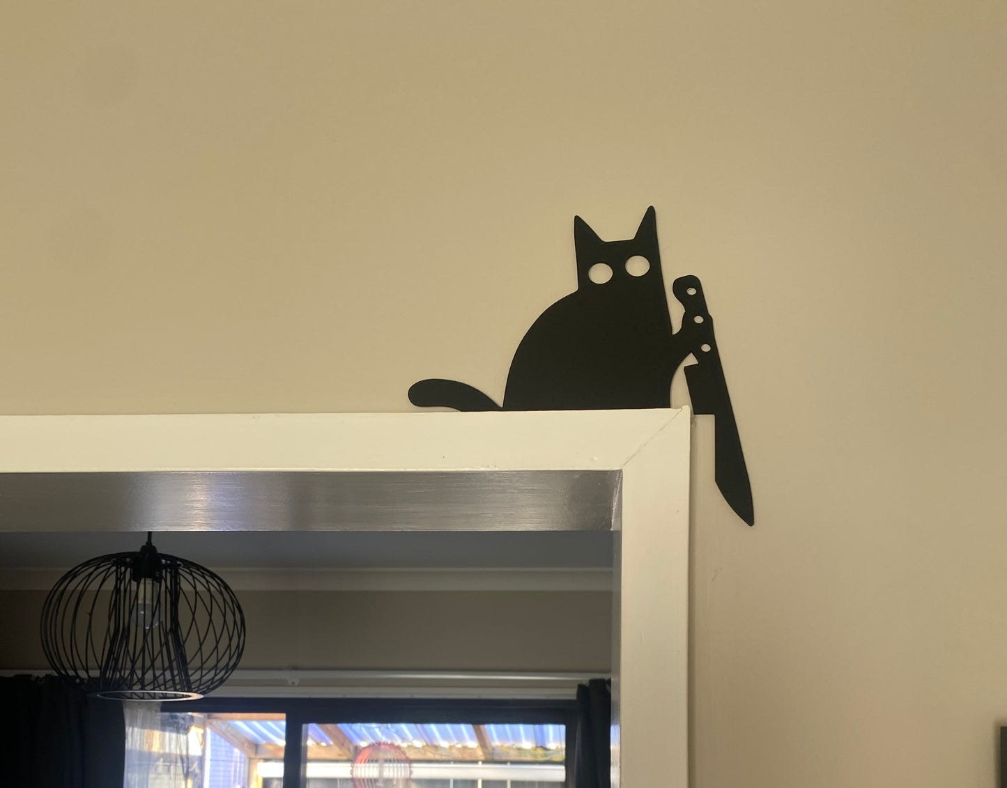 Stabby Cat Door Topper
