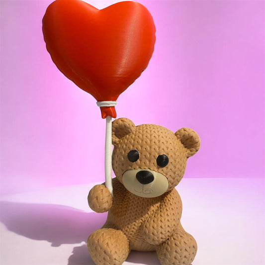 Knitted Heart Bear